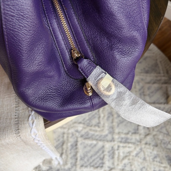 Coach Edie 31 Purple Pebble leather Bag with Gold Hardware & Hang tag NWT - Picture 12 of 14